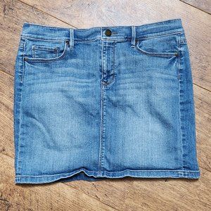 LOFT Blue Denim Mini Skirt